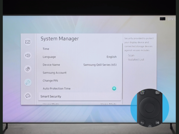 In the "System Manager" menu, head down to the "Smart Security" option.