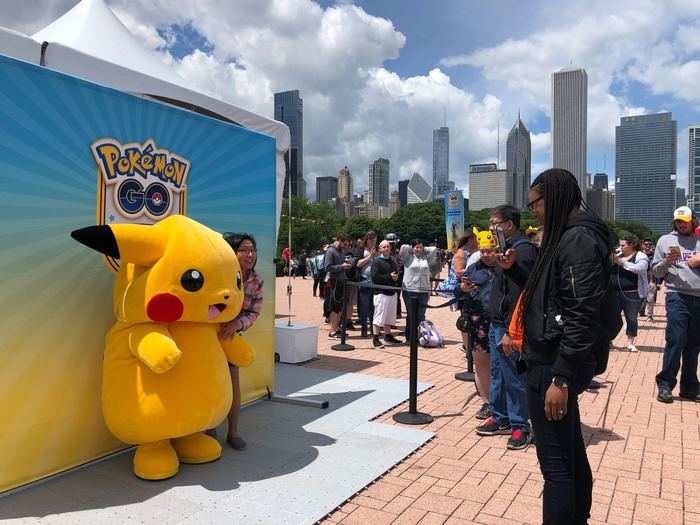 But there was much more to do after the tasks, like have your picture taken with giant mascot versions of Pikachu or Eevee. I decided to skip this opportunity and focus on catching Pokémon instead.