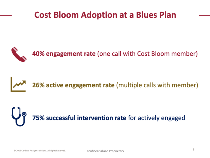 This slide shows how one customer