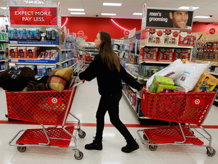 Some Targets offered customers perks like free Starbucks samples, popcorn, or discounts.