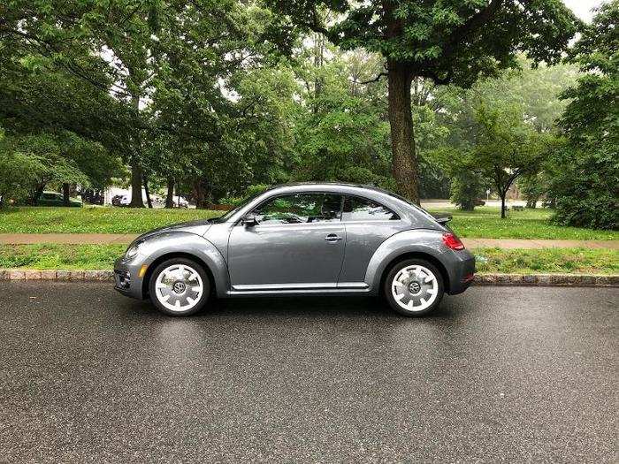 The Beetle is of course unmistakable in profile. A utilitarian design has become an international icon. The proportions, you