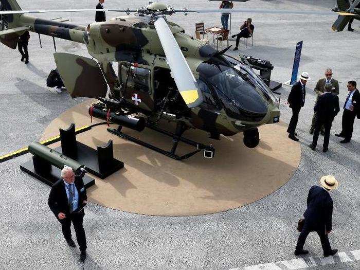 An Airbus Helicopter H145 on display near Paris on June 18.