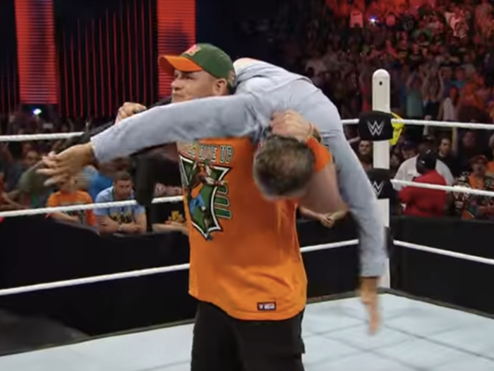 He earned himself an "attitude adjustment" from John Cena in August 2015.
