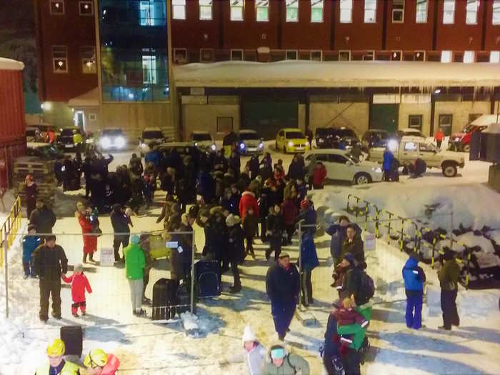 Every few hours, we’d stop so passengers could disembark and new ones could come on board. One of the busiest stops was in Sisimiut.