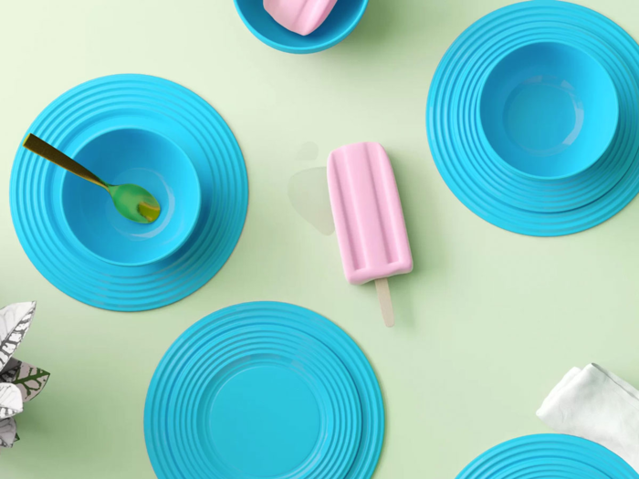 A colorful dinnerware set to brighten up meal time