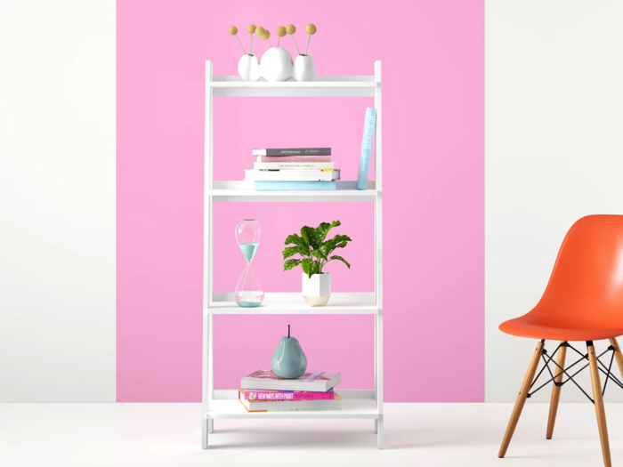 A space-saving ladder bookshelf