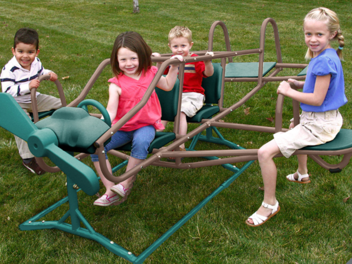 Costco stores in Mexico offer a plane-shaped seesaw for kids. The outdoor toy goes for about 6,999 Mexican pesos.