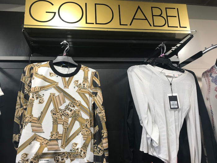 At the front of the store is a small area marked as "Gold Label." These are TK Maxx