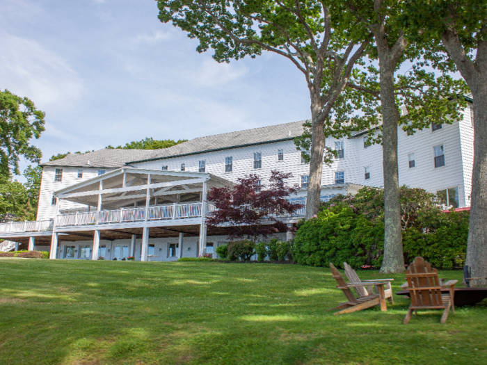 Just down the waterfront from the Sunset Beach Hotel is the Pridwin, an all-wood resort hotel that