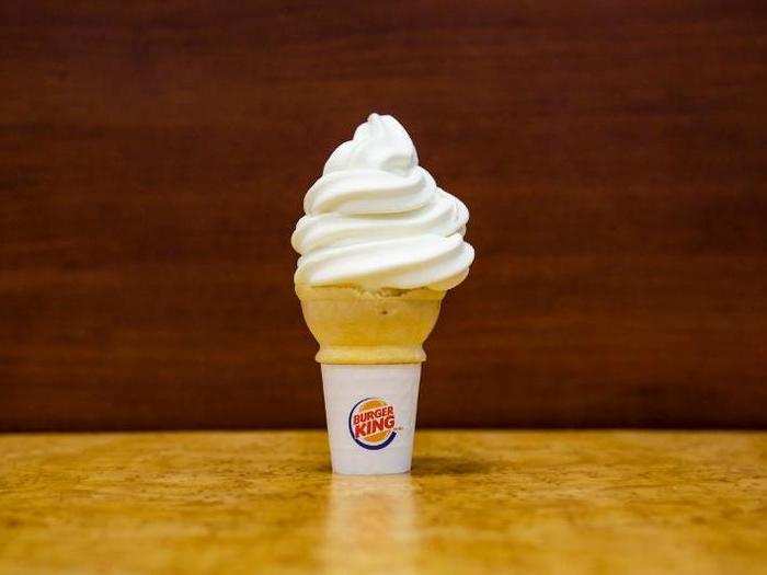 BURGER KING — VANILLA SOFT SERVE, $1.89. It