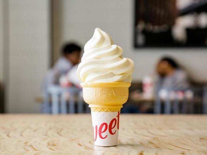 CHICK-FIL-A — VANILLA ICEDREAM CONE, $1.85. Chick-fil-A doesn