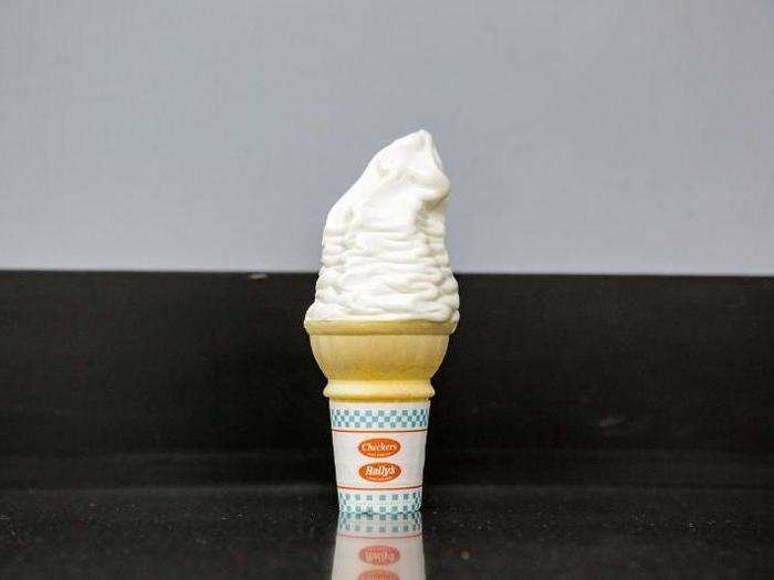 CHECKERS — VANILLA CONE, $1.50. Checkers was possibly the least aesthetically appealing of the soft-serves, but I