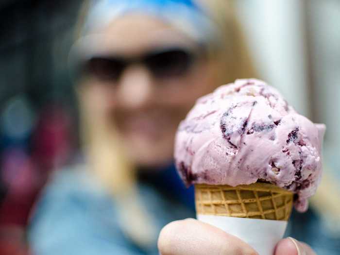 Ice cream from a local dairy farm