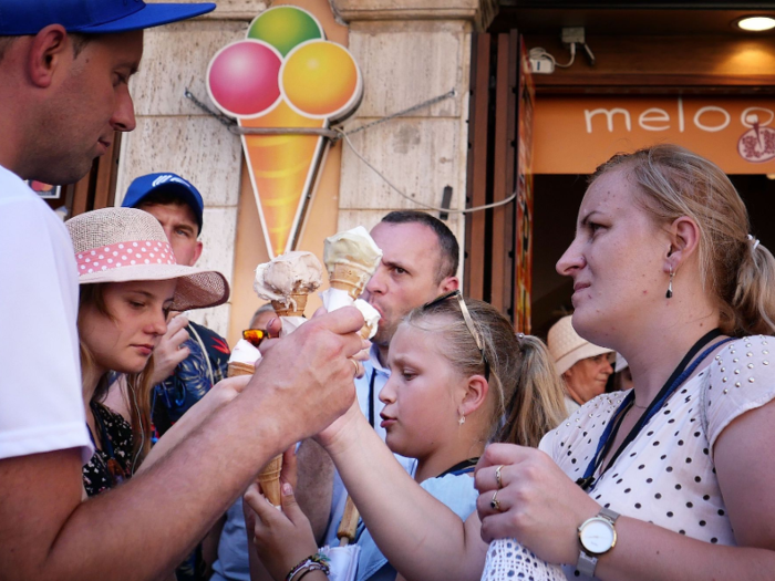 But in Rome, tourists might have it a little better — there they have gelato.