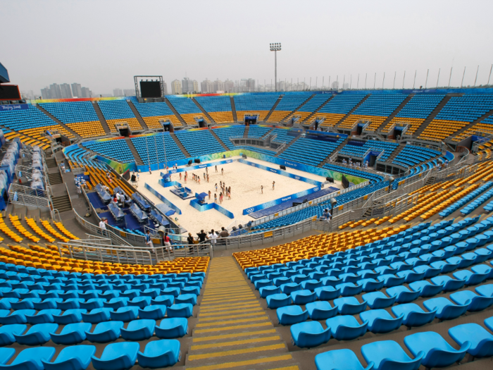 The Chaoyang Park Beach Volleyball Ground was built for the 2008 Summer Olympics.