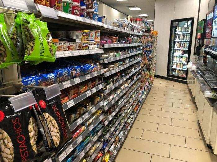 The shelves were neatly arranged in a user-friendly order, but the space felt cramped and overcrowded. There were only about two stocked aisles in the whole store.