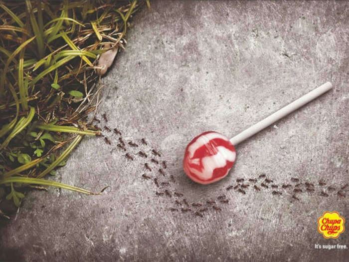 Chupa Chups advertised its sugar-free lollipops by using those universal sugar-lovers, ants. "Ants" (Spain, 2005)