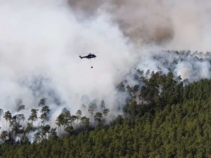 Parts of eastern Germany have already seen little rain, and are at risk of drought and wildfires. Authorities have already deployed helicopters to battle forest fires.