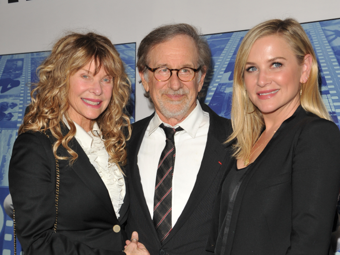 Spielberg is the stepfather of actress Jessica Capshaw, his wife