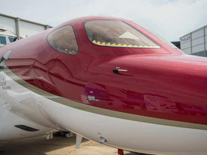 This plane is in the "Ruby Red" color. It also comes in "Ice Blue" and "Monarch Orange."