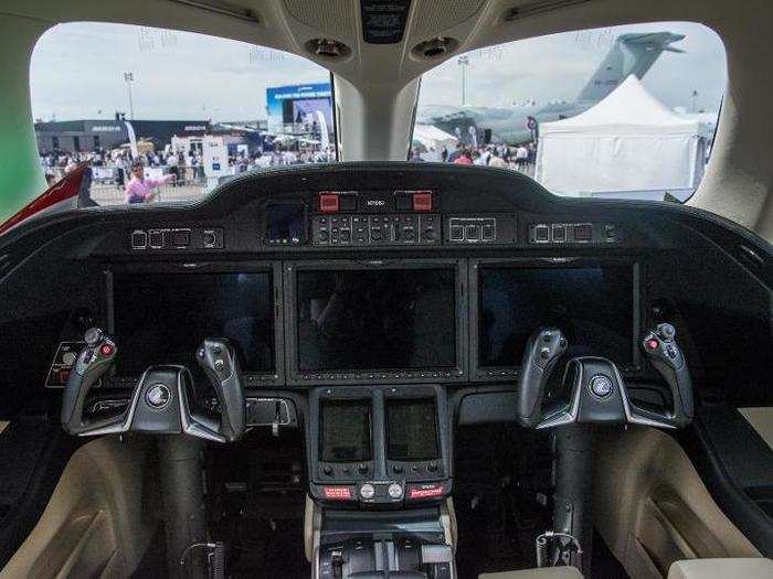 The cockpit is designed so it can flown by just one pilot, leaving the other seat available for a passenger. Two pilots can be used if desired, however.