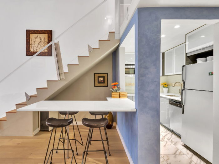 The kitchen area opens to the great room.