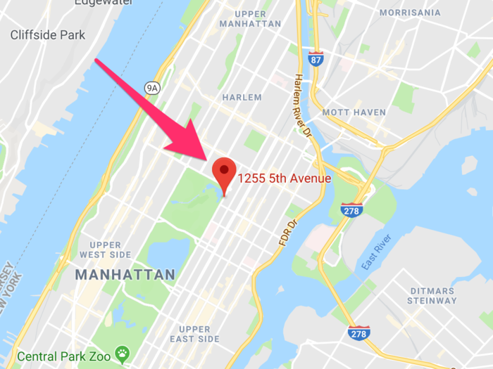 The apartment is located on the Upper East Side of Manhattan.