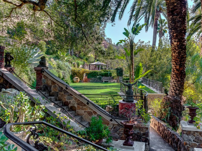 The estate also features century-old trees, hiking trails, and gardens throughout the grounds.