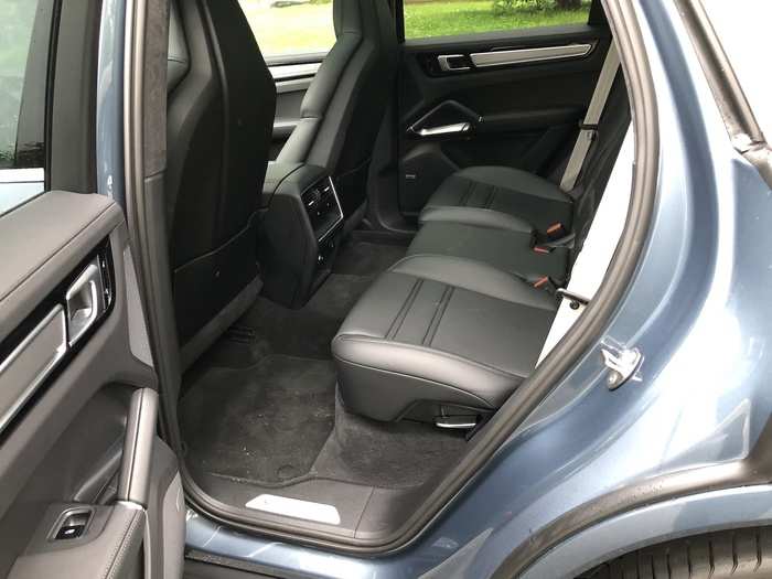 The Cayenne is a good-sized SUV, so rear legroom is pretty capacious.