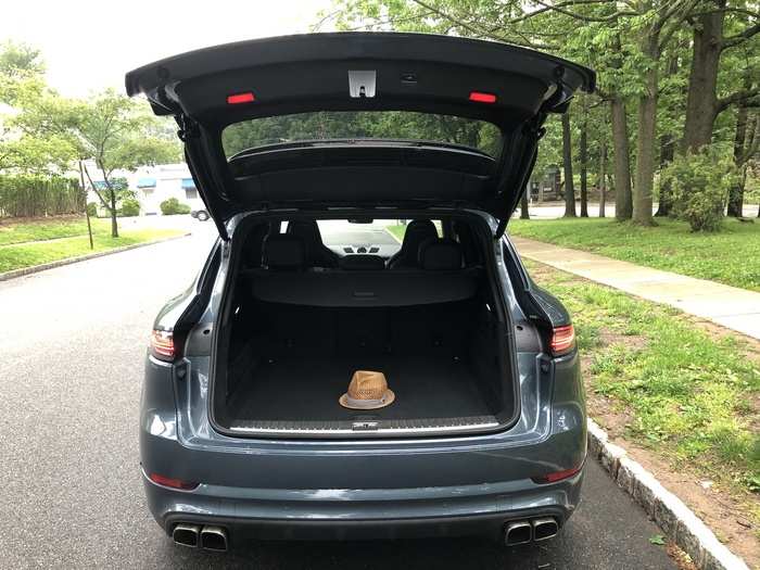 When the gaping maw opens, you have about 27 cubic feet of cargo space to work with and roughly double that when the second row of seats is folded down. That