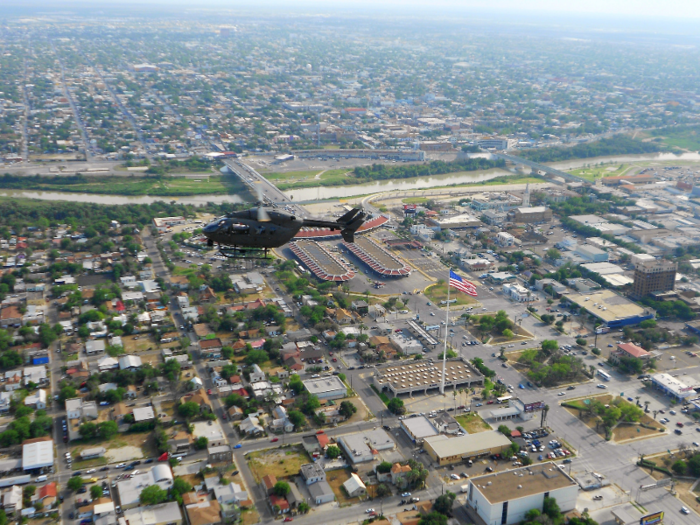 Laredo, Texas: 90% of the city speaks Spanish.