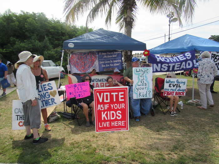 Rubin is not the only person to come from afar to protest against the conditions at Homestead. Many of the activists at Homestead were from out-of-state.