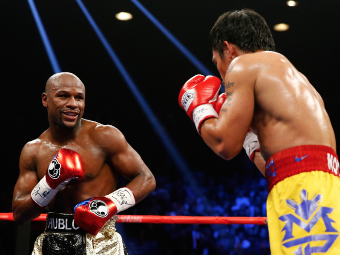 2015: Floyd Mayweather Jr. beats Manny Pacquiao in the much-hyped bout.