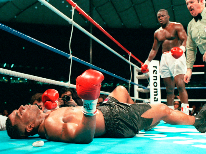 1990: Buster Douglas upsets Mike Tyson.