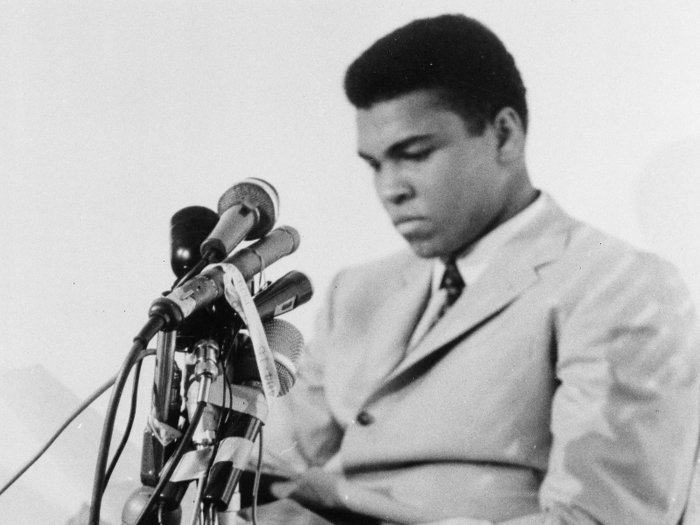 1967: Muhammad Ali stripped of the heavyweight title for refusing to be inducted into the U.S. Army during the Vietnam War.