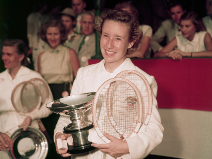 1953: Maureen Connolly wins four grand slams in one year.