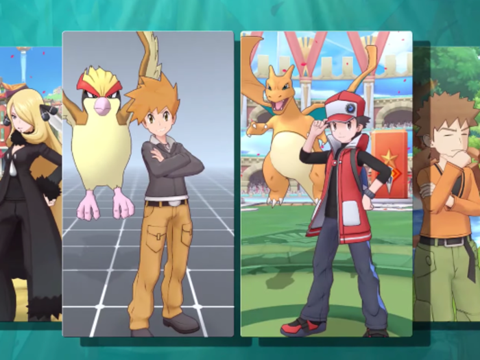 Pasio is full of legendary trainers from past Pokémon games, including Red and Blue, the video-game versions of Ash Ketchum and Gary Oak.