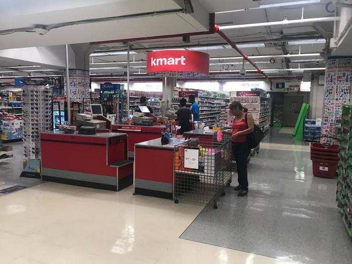 Once we were finally inside the Kmart, there were very few people to be found. Shoppers are required to make Kmart purchases separately in this area and are prohibited from bringing un-purchased items into Sears.