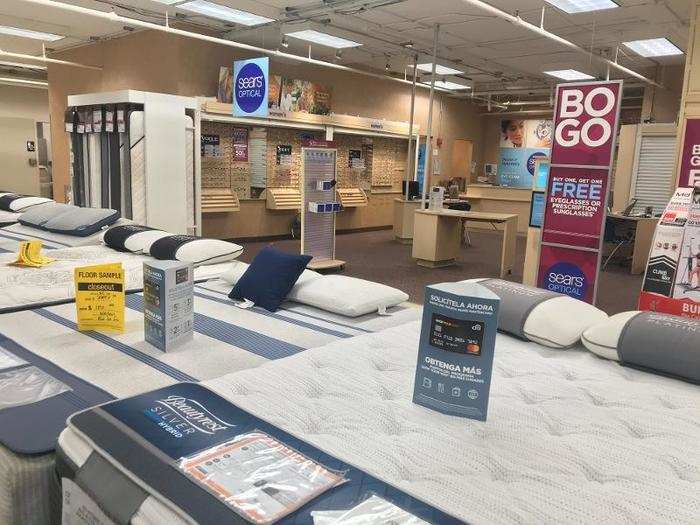 We circled around past the mattress and Sears optical sections, still searching for the Kmart store.