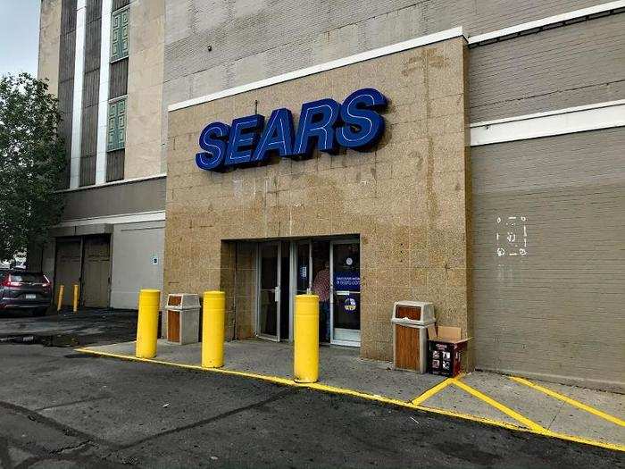 And finally reached the entrance, after first accidentally walking into a Sears storage facility.