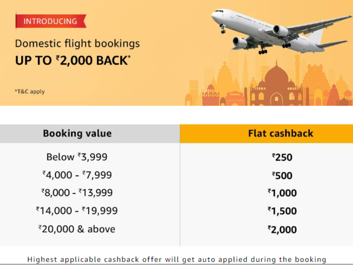 The discount started from ₹250 and went upto ₹2,000 — the highest I have seen on domestic flights. Paytm also has an offer of 100% cashback but with a condition that every 100th customer will be eligible. The chances of that seemed minimal.