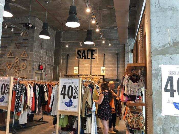 Urban Outfitters also had a sale room — and items were going for an additional 40% off.