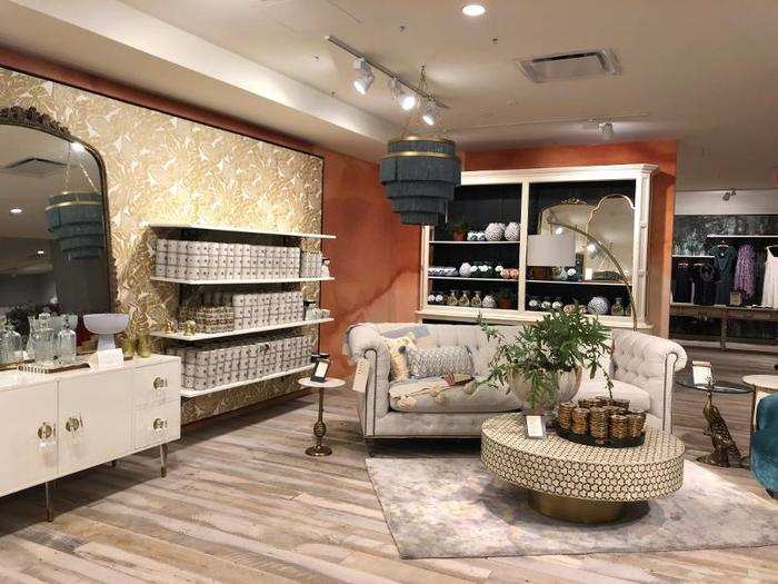 There were some mock rooms on display to give customers an idea of how their homes could look. A closer look revealed some items were pricier than I anticipated. One coffee table was selling for almost $2,000.