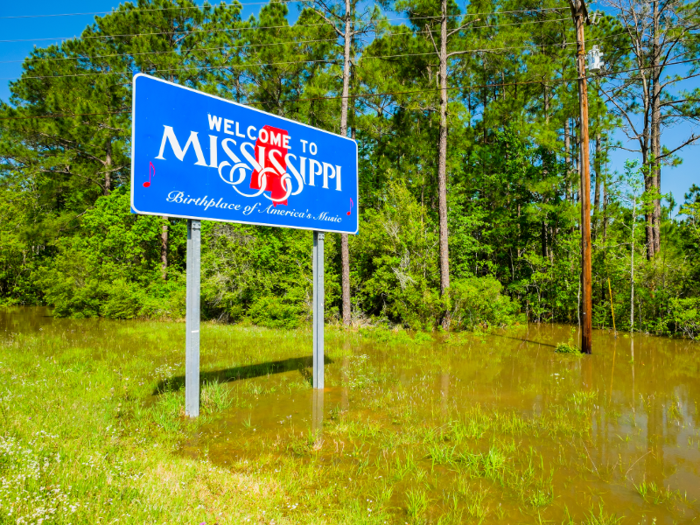 48. Mississippi - $128,400