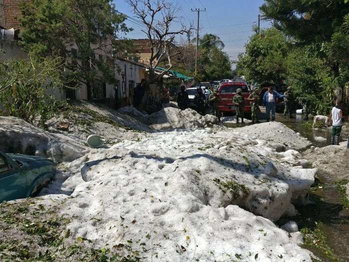 It remains unclear exactly how the freak weather came about, but Alfaro said: "[With] the hail more than a meter high, we asked ourselves if climate change exists."