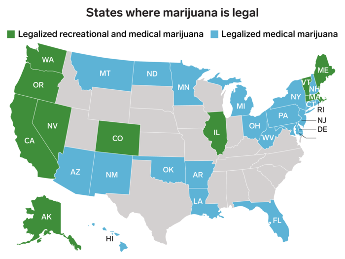 Marijuana legalization has been on the upswing in recent years. As of last month, 10 states allow sales of recreational and legal marijuana.