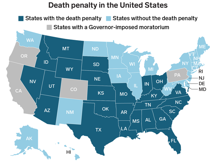 The death penalty is another perennial hot-button issue in American politics. Several states still actively execute prisoners convicted of capital crimes, though a number of states have recently restricted the penalty.