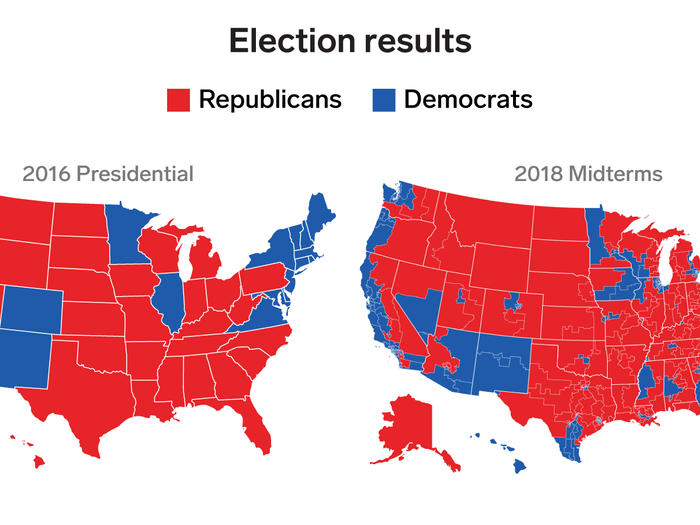 Americans express their core political beliefs through elections. While President Donald Trump won a surprising victory in the 2016 race, the Democratic party regained control of the House of Representatives in 2018.