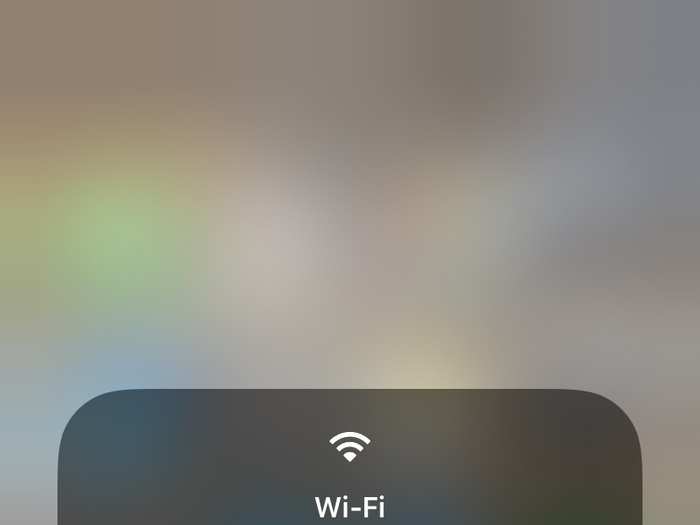 Bluetooth and Wi-Fi options in the Control Center