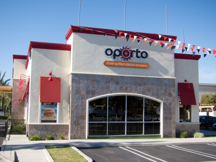 Oporto — a Portuguese-style fast food restaurant — had three US locations in California before they were converted to a different restaurant chain in 2013.